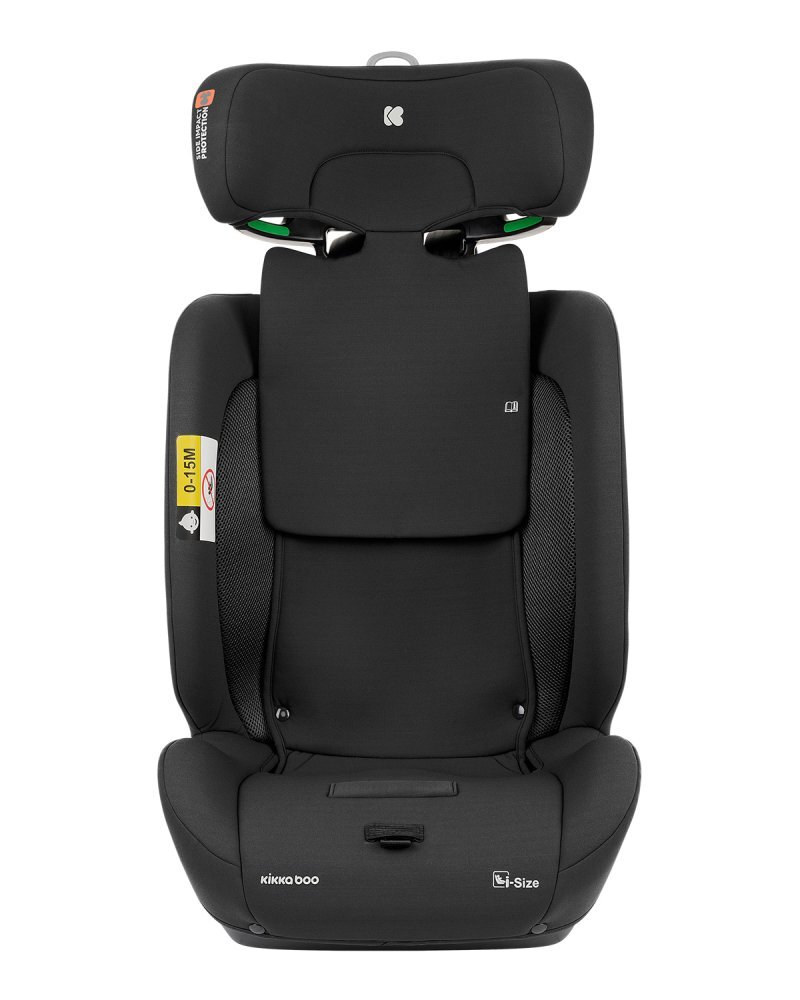 KikkaBoo Scaun auto cu isofix 76-150 cm i-Flit i-SIZE Blackconectori isofix telescopicitetiera reglabila in 12 pozitiiperna reductorghidaj multi centuraSPS-sistem de protectie lateralatop tetherspatar reglabil