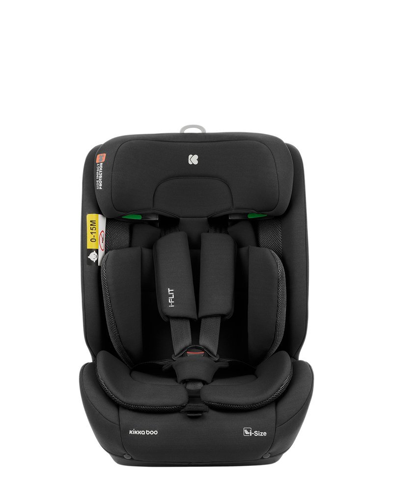 KikkaBoo Scaun auto cu isofix 76-150 cm i-Flit i-SIZE Blackconectori isofix telescopicitetiera reglabila in 12 pozitiiperna reductorghidaj multi centuraSPS-sistem de protectie lateralatop tetherspatar reglabil
