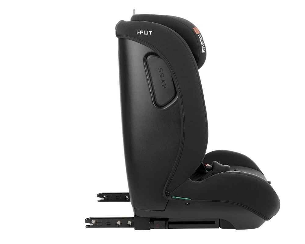 KikkaBoo Scaun auto cu isofix 76-150 cm i-Flit i-SIZE Blackconectori isofix telescopicitetiera reglabila in 12 pozitiiperna reductorghidaj multi centuraSPS-sistem de protectie lateralatop tetherspatar reglabil