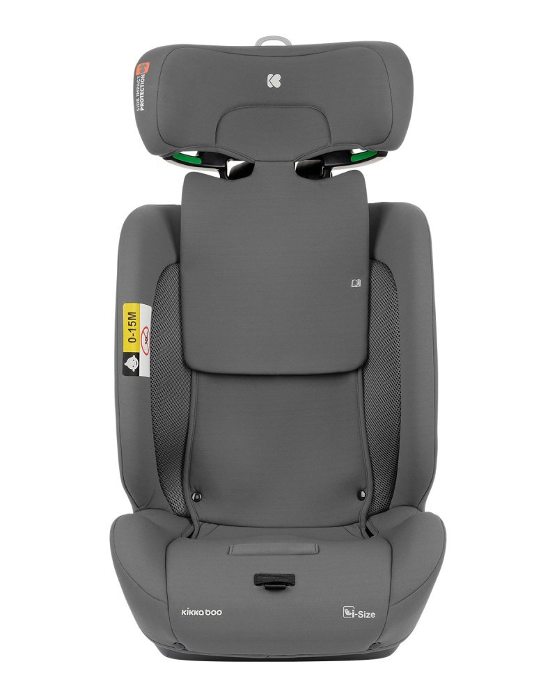 KikkaBoo Scaun auto cu isofix 76-150 cm i-Flit i-SIZE Light Greyconectori isofix telescopicitetiera reglabila in 12 pozitiiperna reductorghidaj multi centuraSPS-sistem de protectie lateralatop tetherspatar reglabil