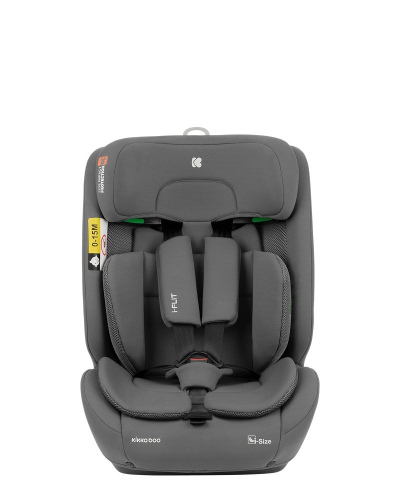 KikkaBoo Scaun auto cu isofix 76-150 cm i-Flit i-SIZE Light Greyconectori isofix telescopicitetiera reglabila in 12 pozitiiperna reductorghidaj multi centuraSPS-sistem de protectie lateralatop tetherspatar reglabil