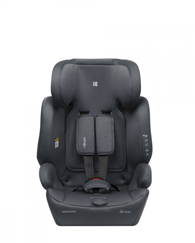KikkaBoo Scaun auto cu isofix i-Bronn i-SIZE Gri 76-150 cmomologat R129conectori isofix telescopici cu sistem verificare instalaretetiera reglabila in 5 pozitiiperna reductor moaleghidaj multi centurahusa detasabila