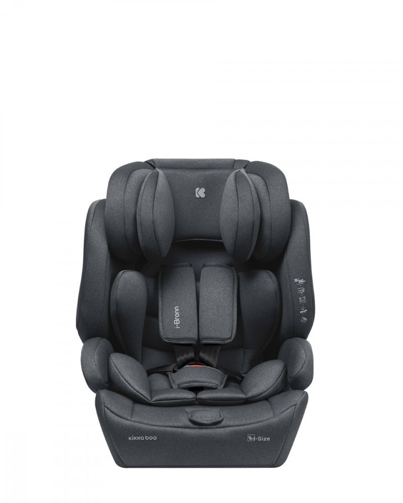 KikkaBoo Scaun auto cu isofix i-Bronn i-SIZE Gri 76-150 cmomologat R129conectori isofix telescopici cu sistem verificare instalaretetiera reglabila in 5 pozitiiperna reductor moaleghidaj multi centurahusa detasabila