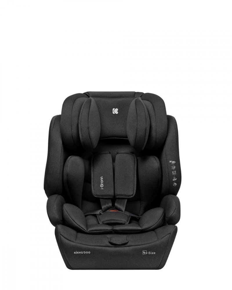 KikkaBoo Scaun auto cu isofix i-Bronn i-SIZE Negru 76-150 cmomologat R129conectori isofix telescopici cu sistem verificare instalaretetiera reglabila in 5 pozitiiperna reductor moaleghidaj multi centurahusa detasabila