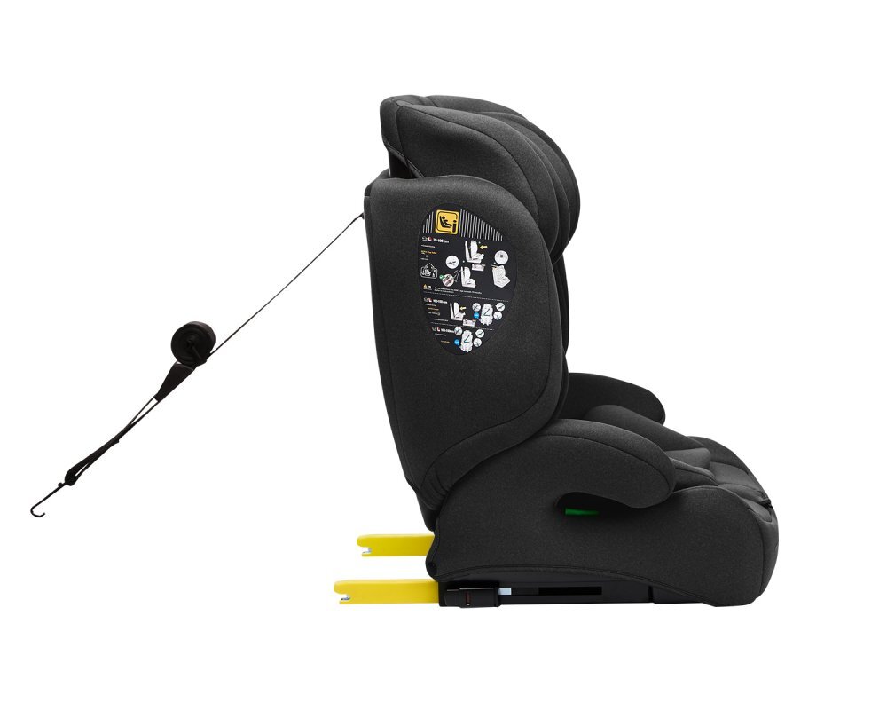 KikkaBoo Scaun auto cu isofix i-Bronn i-SIZE Negru 76-150 cmomologat R129conectori isofix telescopici cu sistem verificare instalaretetiera reglabila in 5 pozitiiperna reductor moaleghidaj multi centurahusa detasabila