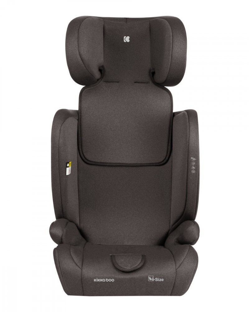 KikkaBoo Scaun auto cu ISOFIX i-Cross i-SIZE Brown 76-150 cmtetiera reglabila in 13 pozitii cu spuma de memoriecentura top tetherhusa detasabilaperna reductor