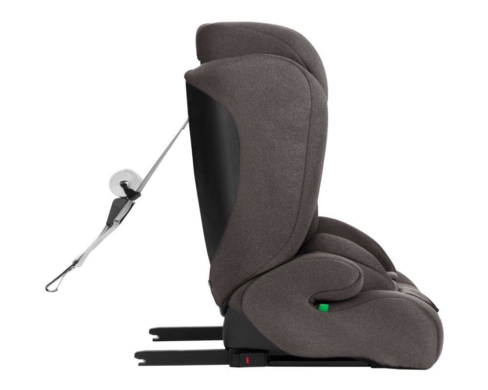 KikkaBoo Scaun auto cu ISOFIX i-Cross i-SIZE Brown 76-150 cmtetiera reglabila in 13 pozitii cu spuma de memoriecentura top tetherhusa detasabilaperna reductor