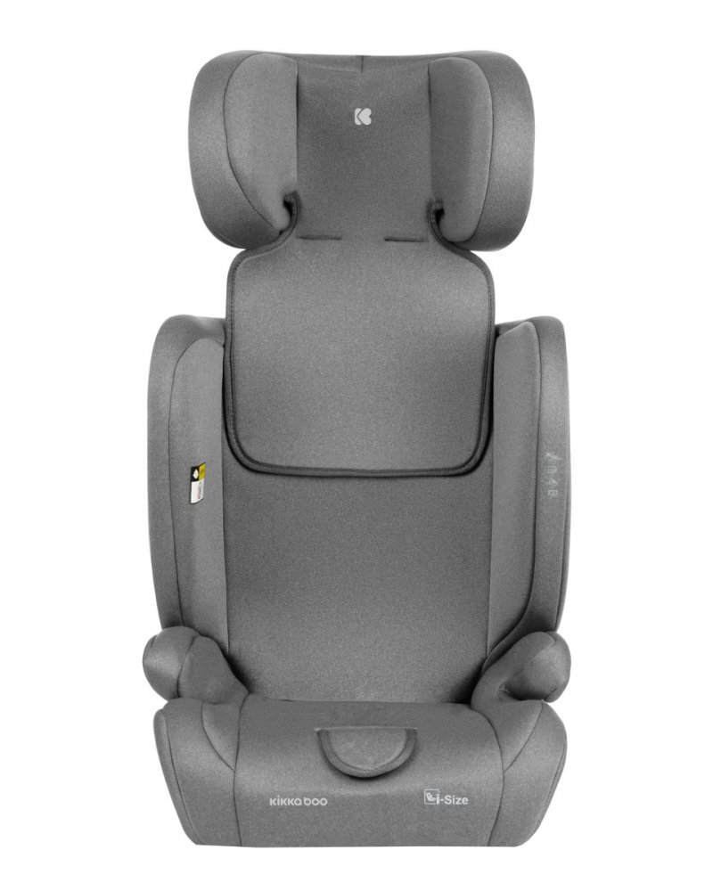 KikkaBoo Scaun auto cu ISOFIX i-Cross i-SIZE Light Grey 76-150 cmtetiera reglabila in 13 pozitii cu spuma de memoriecentura top tetherhusa detasabilaperna reductor