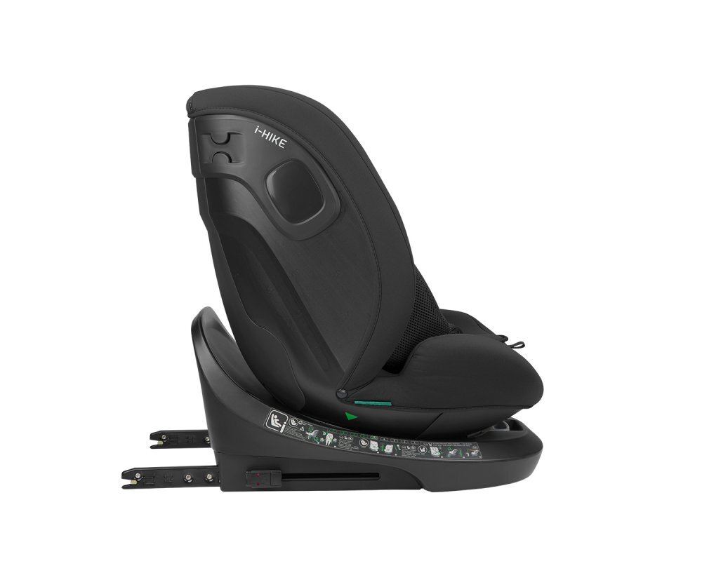 KikkaBoo Scaun auto cu ISOFIX i-Hike Blackcertificat I-Size 40-150cmR129SPS-protectie impact lateraltetiera reglabila 15pozitii cu spuma memoriesezut rotativcentura top tether5 pozitii inclinare spatarreductor