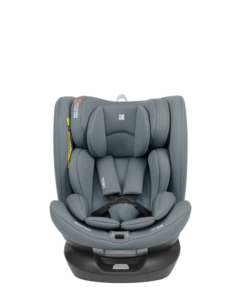 KikkaBoo Scaun auto cu isofix I-Roll I-SIZE Dark Grey 40-150 cmomologat R129SPS-protectie impact lateralbara de recultop teethersezut rotativspatar reglabiltetiera reglabila 24 pozitii cu spuma memorieperna reductor