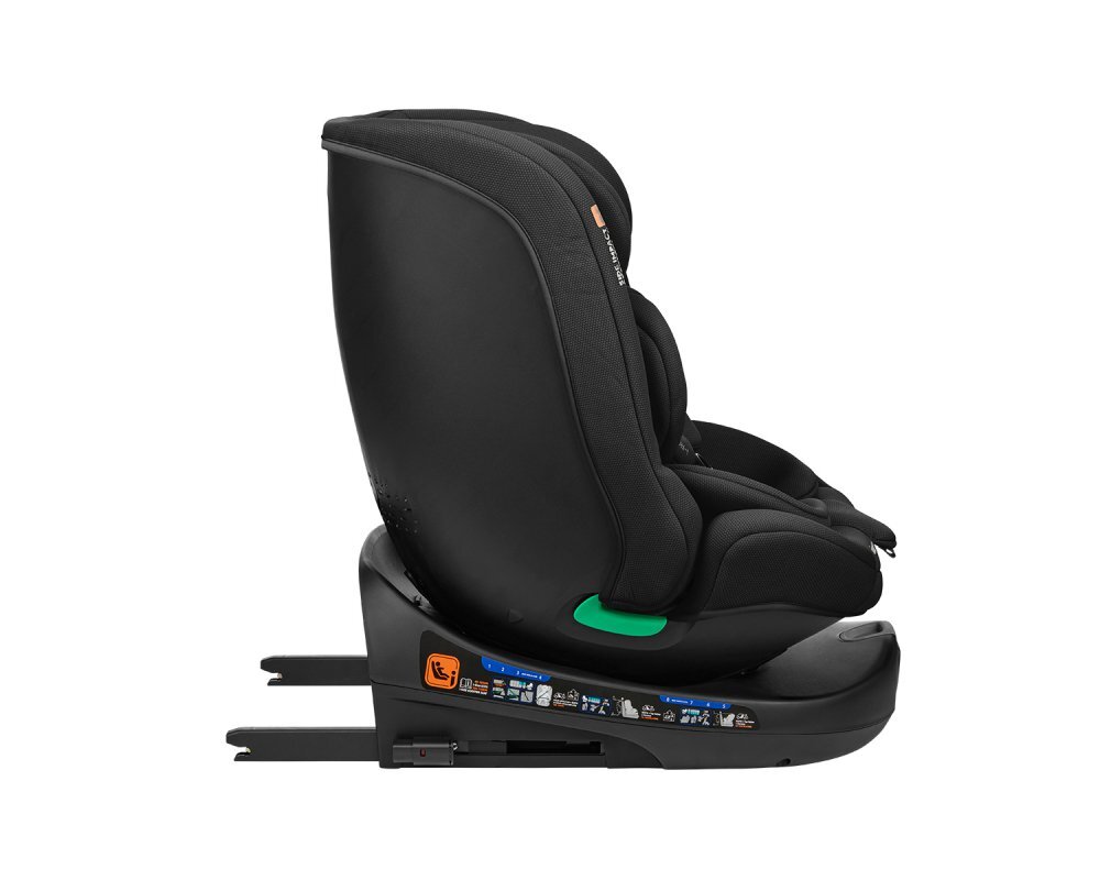 KikkaBoo Scaun auto cu isofix I-Round I-SIZE Black 40-150 cmomologat R129sezut rotativ4 pozitii de inclinare a spataruluitetiera reglabila in 5 pozitiiperna moalehusa detasabilatetiera cu spuma cu memorie