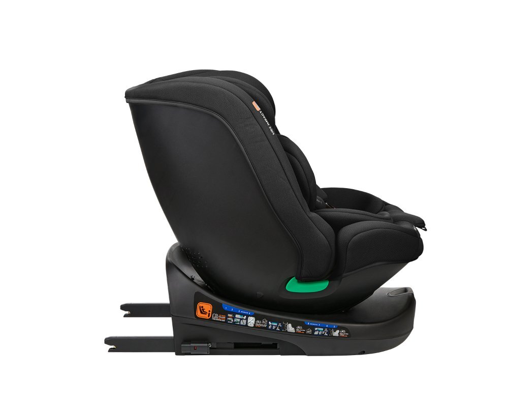 KikkaBoo Scaun auto cu isofix I-Round I-SIZE Black 40-150 cmomologat R129sezut rotativ4 pozitii de inclinare a spataruluitetiera reglabila in 5 pozitiiperna moalehusa detasabilatetiera cu spuma cu memorie