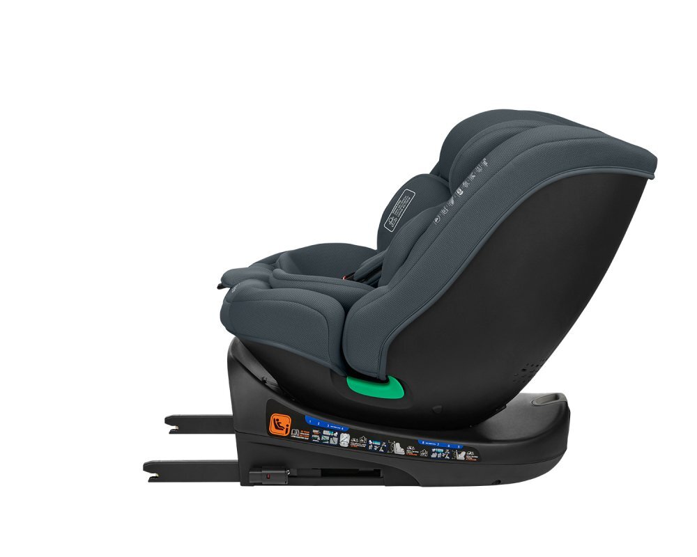KikkaBoo Scaun auto cu isofix I-Round I-SIZE Dark Grey 40-150 cmomologat R129sezut rotativ4 pozitii de inclinare a spataruluitetiera reglabila in 5 pozitiiperna moalehusa detasabilatetiera cu spuma cu memorie