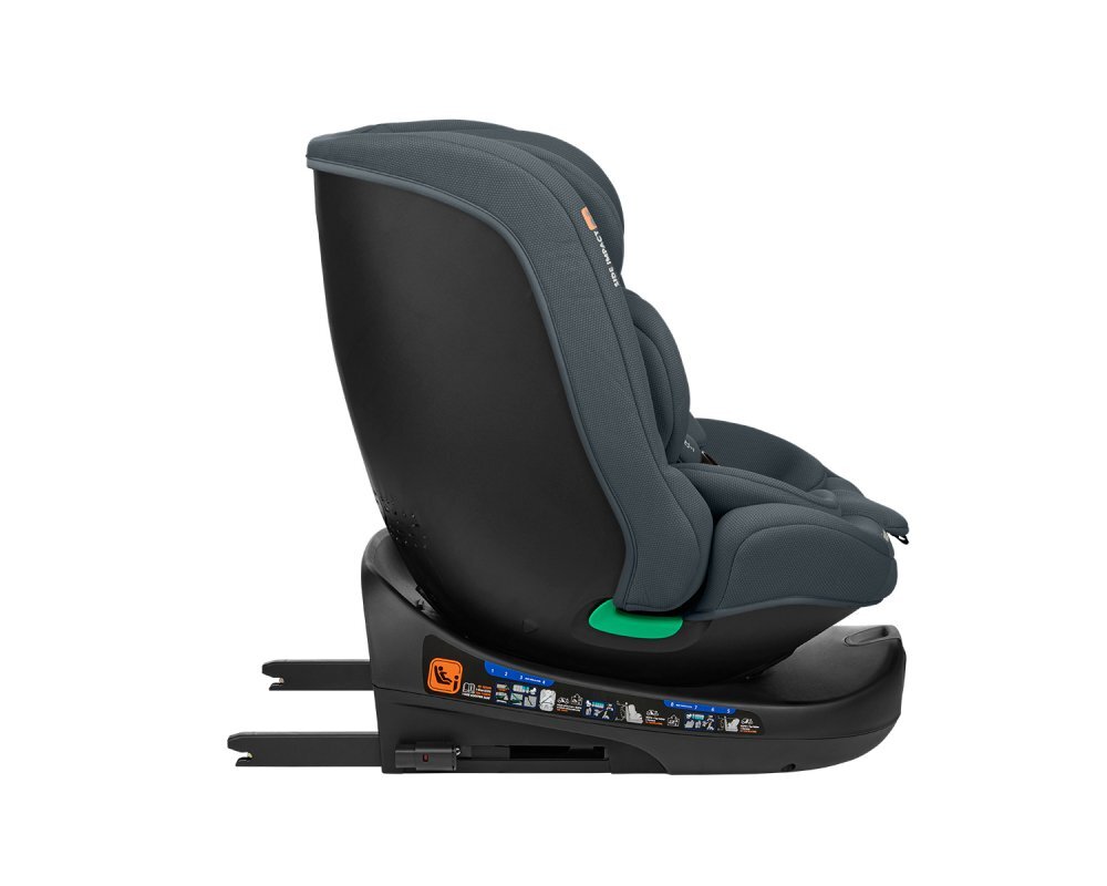 KikkaBoo Scaun auto cu isofix I-Round I-SIZE Dark Grey 40-150 cmomologat R129sezut rotativ4 pozitii de inclinare a spataruluitetiera reglabila in 5 pozitiiperna moalehusa detasabilatetiera cu spuma cu memorie