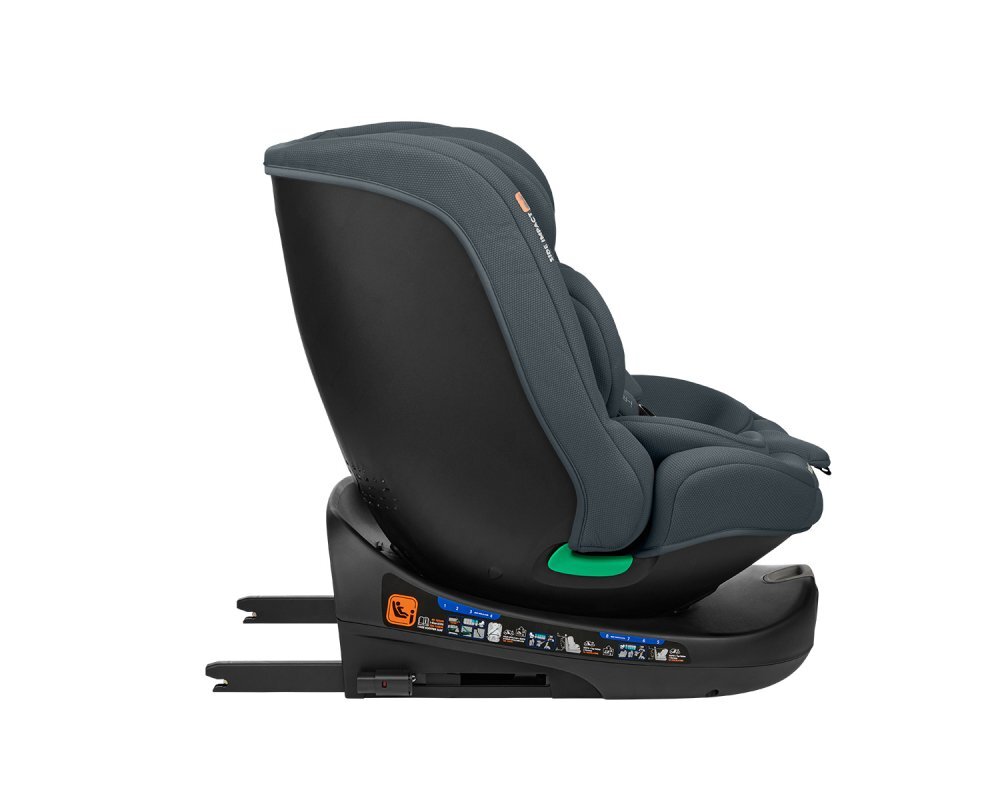 KikkaBoo Scaun auto cu isofix I-Round I-SIZE Dark Grey 40-150 cmomologat R129sezut rotativ4 pozitii de inclinare a spataruluitetiera reglabila in 5 pozitiiperna moalehusa detasabilatetiera cu spuma cu memorie