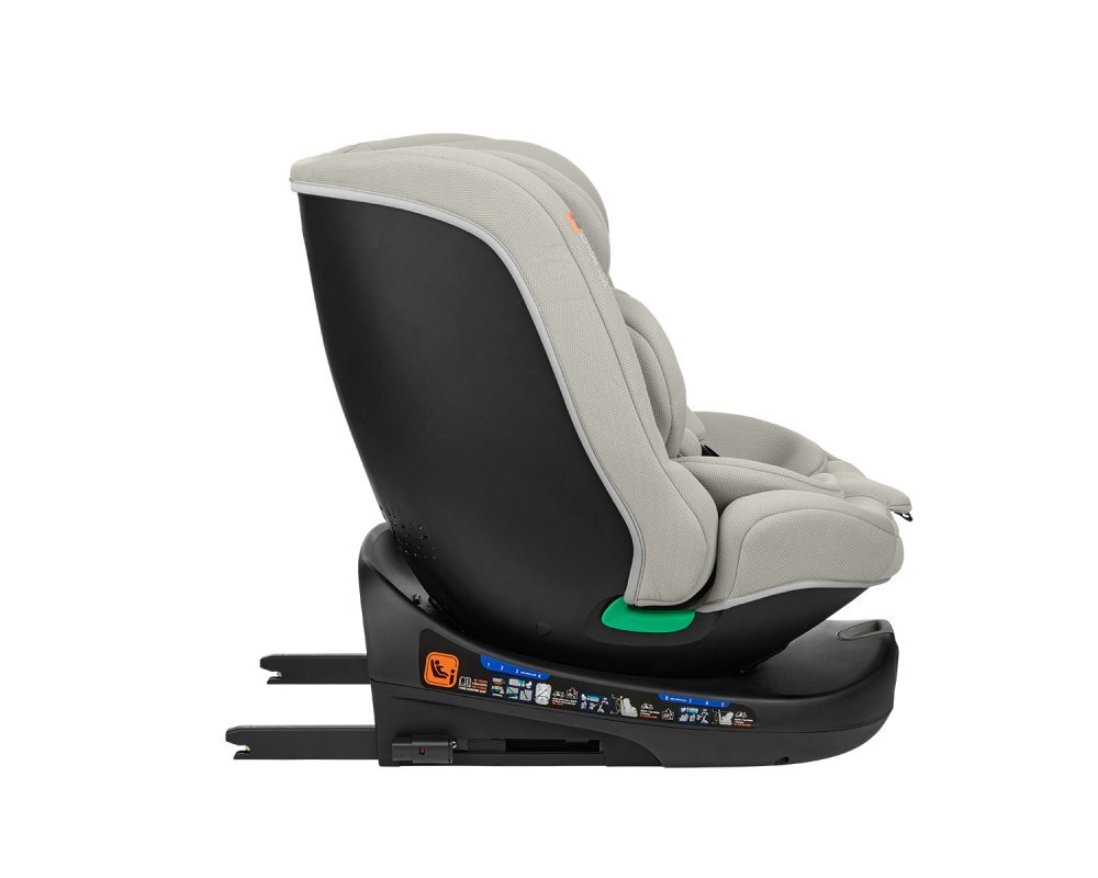KikkaBoo Scaun auto cu isofix I-Round I-SIZE Light Grey 40-150 cmomologat R129sezut rotativ4 pozitii de inclinare a spataruluitetiera reglabila in 5 pozitiiperna moalehusa detasabilatetiera cu spuma cu memorie