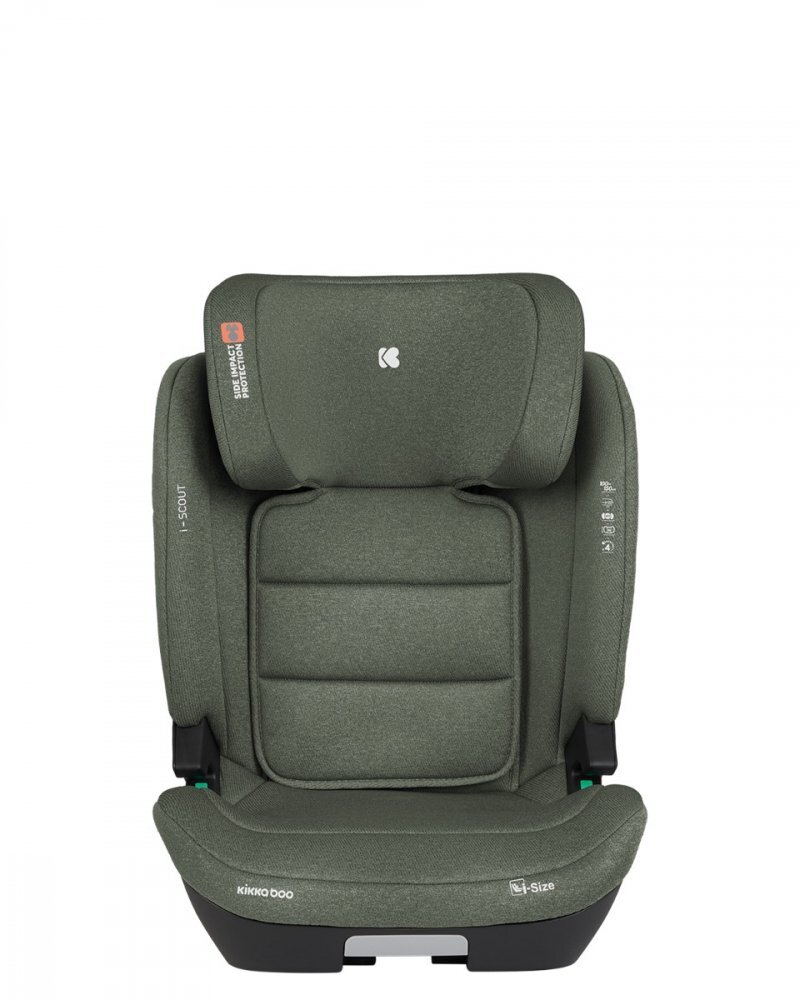 KikkaBoo Scaun auto cu isofix i-Scout Army Green i-SIZE 100-150 cmSPS-sistem de protectie impact lateralspatar reglabil in 4 pozitiitetiera reglabila in 10 pozitiiconectori isofix telescopici cu sistem vizual verificare
