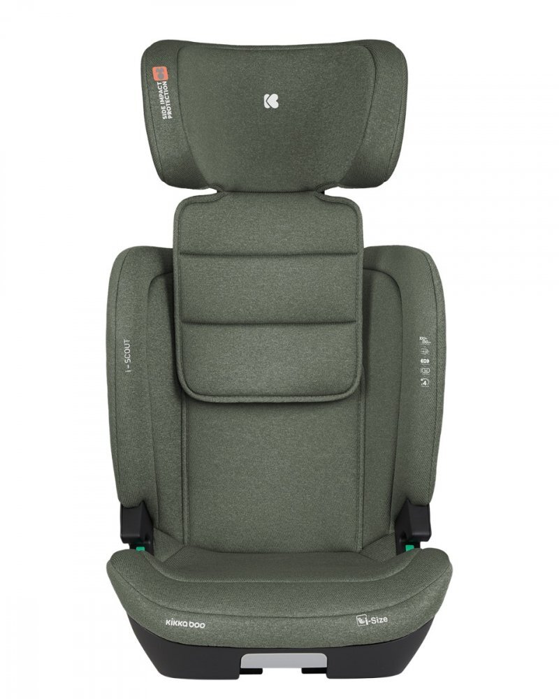 KikkaBoo Scaun auto cu isofix i-Scout Army Green i-SIZE 100-150 cmSPS-sistem de protectie impact lateralspatar reglabil in 4 pozitiitetiera reglabila in 10 pozitiiconectori isofix telescopici cu sistem vizual verificare