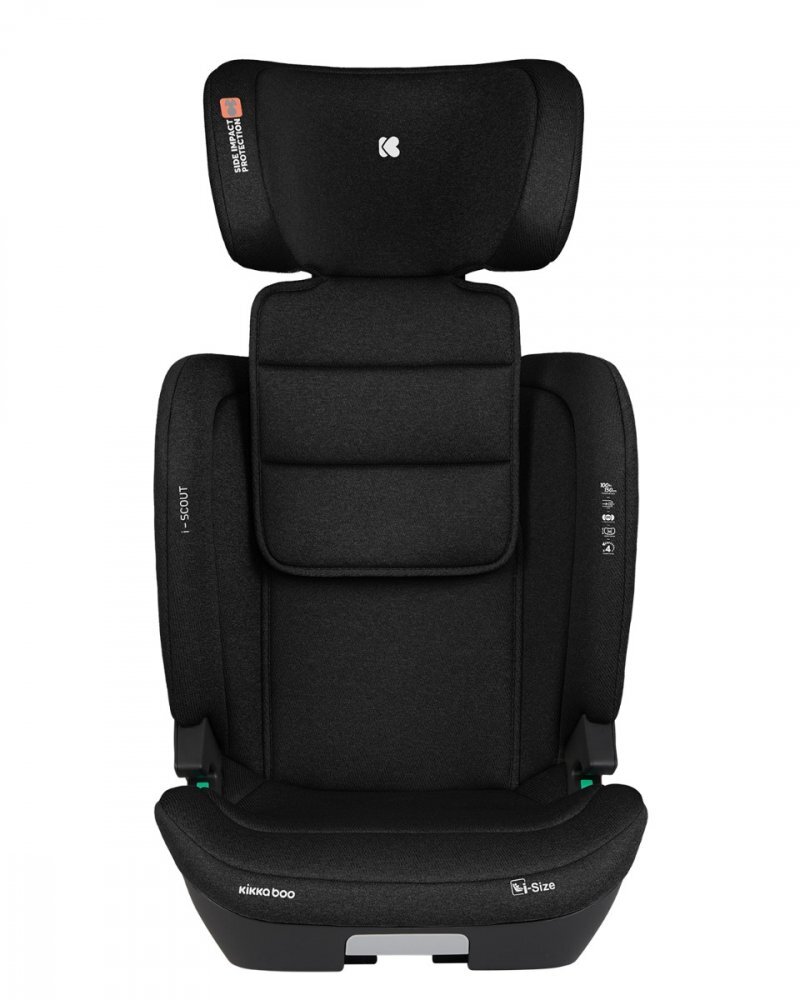 KikkaBoo Scaun auto cu isofix i-Scout Black i-SIZE 100-150 cmSPS-sistem de protectie impact lateralspatar reglabil in 4 pozitiitetiera reglabila in 10 pozitiiconectori isofix telescopici cu sistem vizual verificare