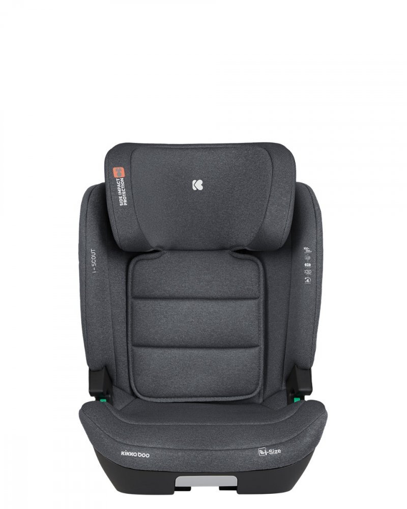 KikkaBoo Scaun auto cu isofix i-Scout Dark Grey i-SIZE 100-150 cmSPS-sistem de protectie impact lateralspatar reglabil in 4 pozitiitetiera reglabila in 10 pozitiiconectori isofix telescopici cu sistem vizual verificare
