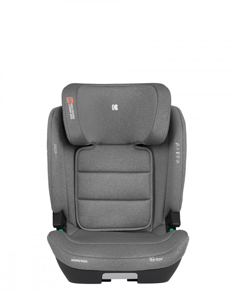 KikkaBoo Scaun auto cu isofix i-Scout Light Grey i-SIZE 100-150 cmSPS-sistem de protectie impact lateralspatar reglabil in 4 pozitiitetiera reglabila in 10 pozitiiconectori isofix telescopici cu sistem vizual verificare