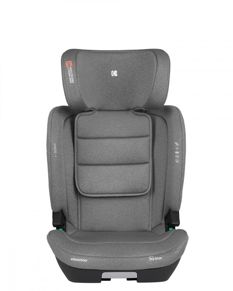 KikkaBoo Scaun auto cu isofix i-Scout Light Grey i-SIZE 100-150 cmSPS-sistem de protectie impact lateralspatar reglabil in 4 pozitiitetiera reglabila in 10 pozitiiconectori isofix telescopici cu sistem vizual verificare