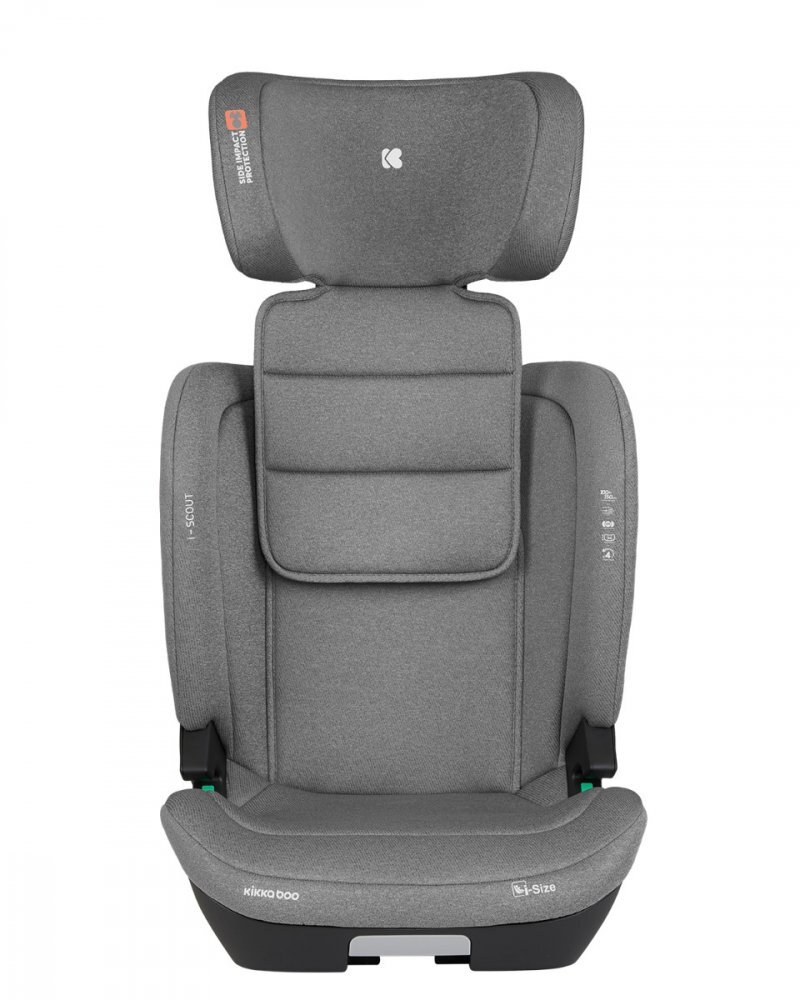 KikkaBoo Scaun auto cu isofix i-Scout Light Grey i-SIZE 100-150 cmSPS-sistem de protectie impact lateralspatar reglabil in 4 pozitiitetiera reglabila in 10 pozitiiconectori isofix telescopici cu sistem vizual verificare