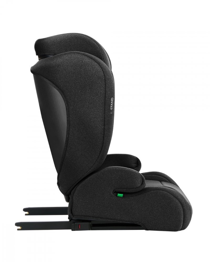 KikkaBoo Scaun auto cu isofix i-Stand Black 100-150 cmcertificare I-Size tetiera reglabila in 13 pozitii tetiera cu spuma de memoriehusa detasabila