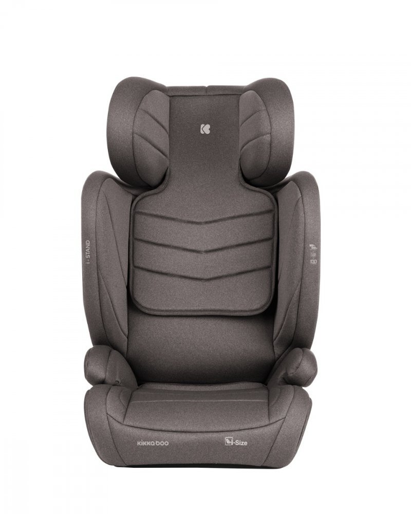 KikkaBoo Scaun auto cu isofix i-Stand Brown 100-150 cmcertificare I-Size tetiera reglabila in 13 pozitii tetiera cu spuma de memoriehusa detasabila