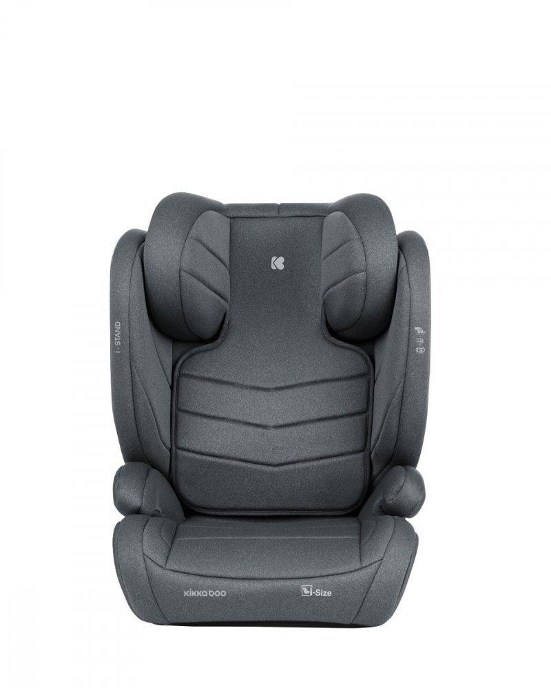 KikkaBoo Scaun auto cu isofix i-Stand Dark Grey 100-150 cmcertificare I-Size tetiera reglabila in 13 pozitii tetiera cu spuma de memoriehusa detasabila