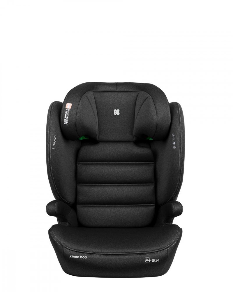 KikkaBoo Scaun auto cu isofix i-Track i-SIZE Black 100-150 cmtetiera reglabila 12 pozitii cu spuma de memorieprotectie SPSconectori isofix cu afisaj instalare corecta