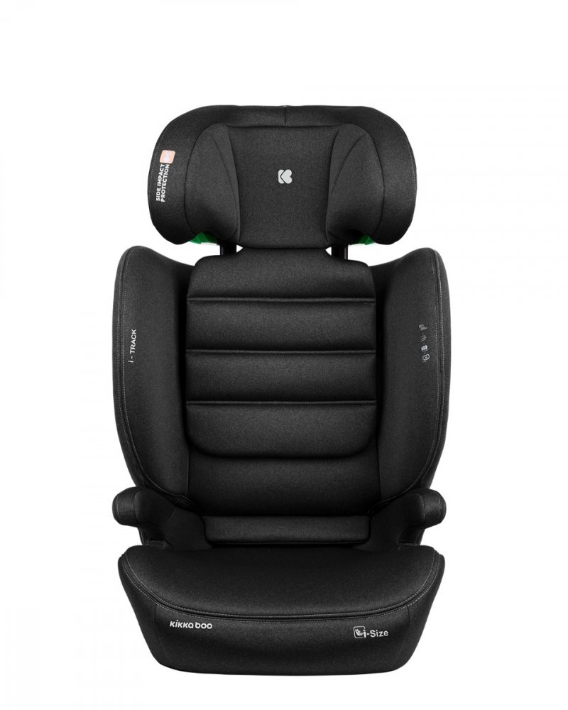KikkaBoo Scaun auto cu isofix i-Track i-SIZE Black 100-150 cmtetiera reglabila 12 pozitii cu spuma de memorieprotectie SPSconectori isofix cu afisaj instalare corecta