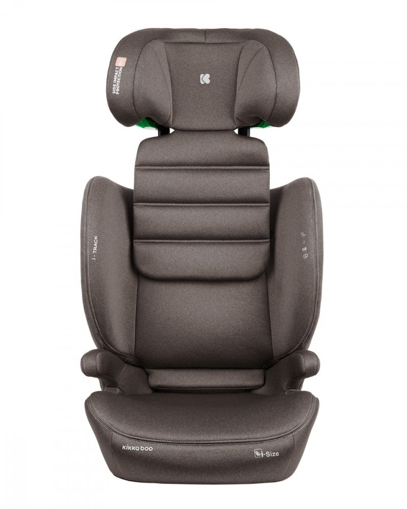 KikkaBoo Scaun auto cu isofix i-Track i-SIZE Brown 100-150 cmtetiera reglabila 12 pozitii cu spuma de memorieprotectie SPSconectori isofix cu afisaj instalare corecta
