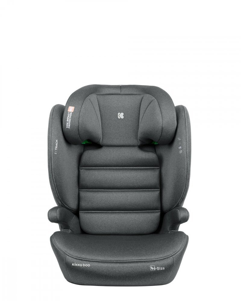 KikkaBoo Scaun auto cu isofix i-Track i-SIZE Dark Grey 100-150 cmtetiera reglabila 12 pozitii cu spuma de memorieprotectie SPSconectori isofix cu afisaj instalare corecta