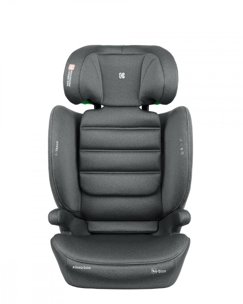 KikkaBoo Scaun auto cu isofix i-Track i-SIZE Dark Grey 100-150 cmtetiera reglabila 12 pozitii cu spuma de memorieprotectie SPSconectori isofix cu afisaj instalare corecta