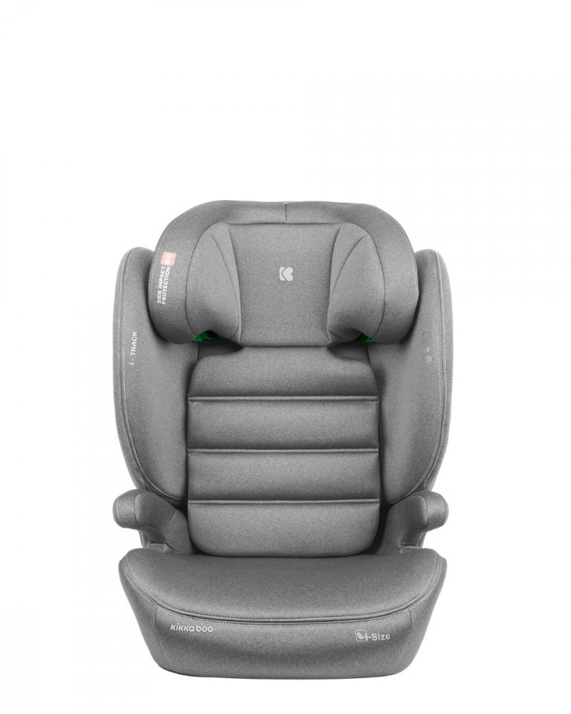 KikkaBoo Scaun auto cu isofix i-Track i-SIZE Light Grey 100-150 cmtetiera reglabila 12 pozitii cu spuma de memorieprotectie SPSconectori isofix cu afisaj instalare corecta