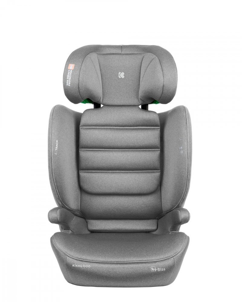 KikkaBoo Scaun auto cu isofix i-Track i-SIZE Light Grey 100-150 cmtetiera reglabila 12 pozitii cu spuma de memorieprotectie SPSconectori isofix cu afisaj instalare corecta