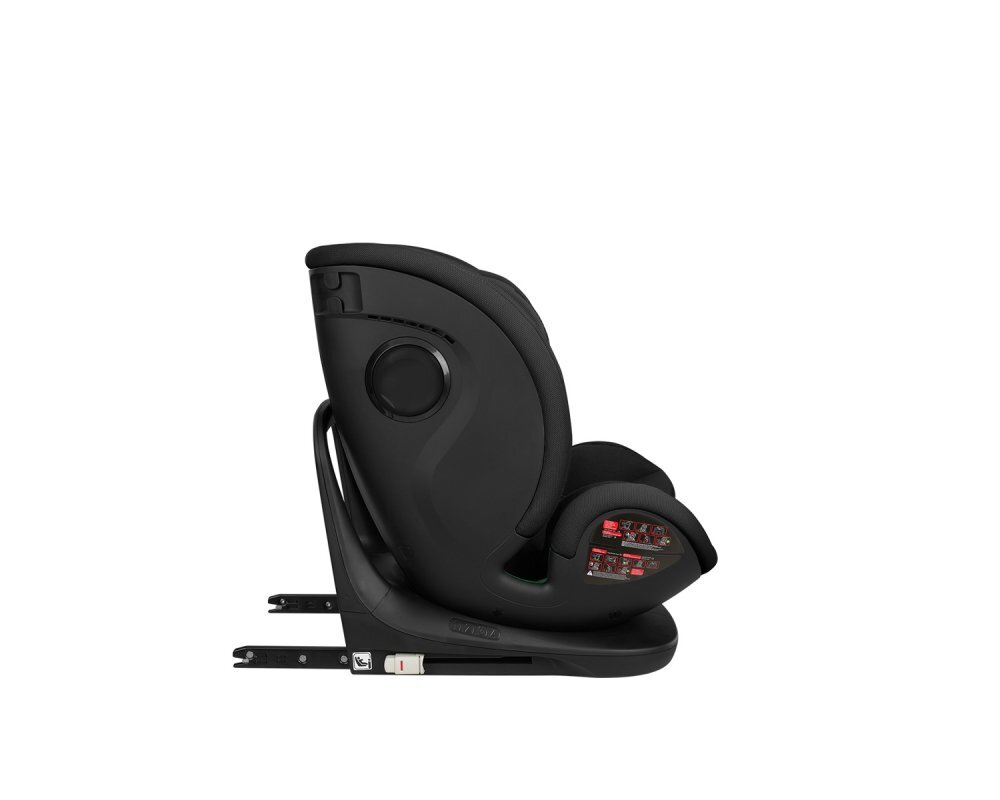 KikkaBoo Scaun auto cu isofix pentru copii i-View i-SIZE Black 40-150 cmrecomandat de la nastererear facing pana la 105 cmpozitie de somnsezut rotativSPStetiera reglabila