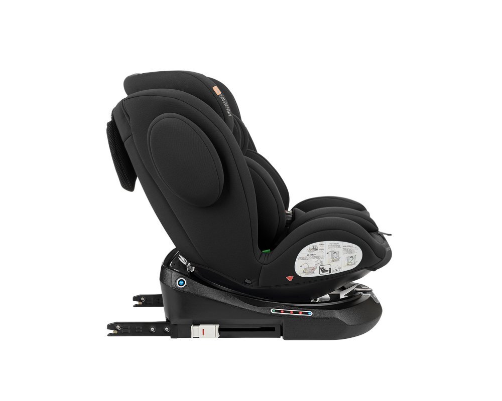 KikkaBoo Scaun auto pentru copii cu ISOFIX I-Felix Blackcertificat I-Size 40-150cmR129SPS-protectie impact lateral tetiera reglabila 11 pozitiisezut rotativ5 pozitii inclinare spatarcentura top tetherreductor