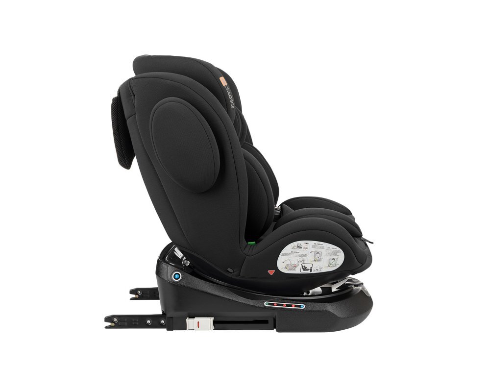 KikkaBoo Scaun auto pentru copii cu ISOFIX I-Felix Blackcertificat I-Size 40-150cmR129SPS-protectie impact lateral tetiera reglabila 11 pozitiisezut rotativ5 pozitii inclinare spatarcentura top tetherreductor