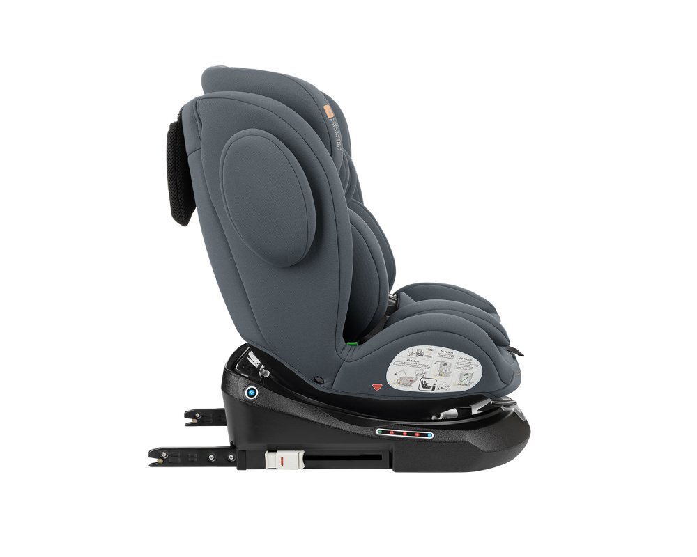 KikkaBoo Scaun auto pentru copii cu ISOFIX I-Felix DarkGreycertificat I-Size 40-150cmR129SPS-protectie impact lateral tetiera reglabila 11 pozitiisezut rotativ5 pozitii inclinare spatarcentura top tetherreductor