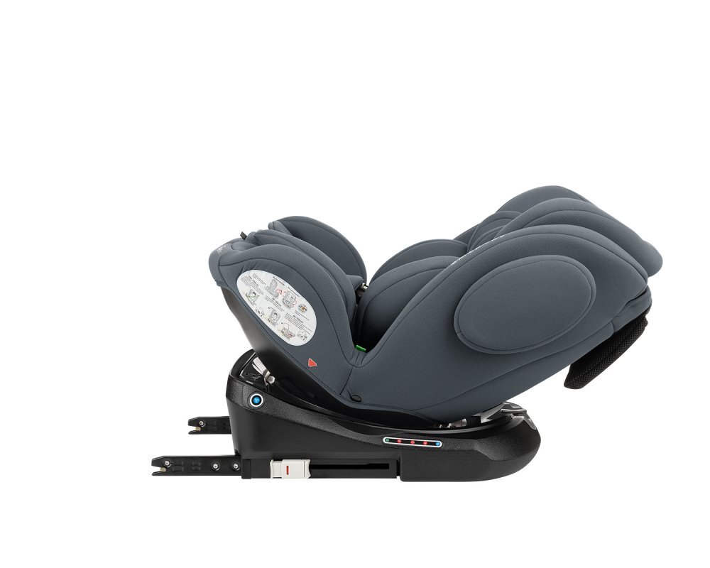 KikkaBoo Scaun auto pentru copii cu ISOFIX I-Felix DarkGreycertificat I-Size 40-150cmR129SPS-protectie impact lateral tetiera reglabila 11 pozitiisezut rotativ5 pozitii inclinare spatarcentura top tetherreductor