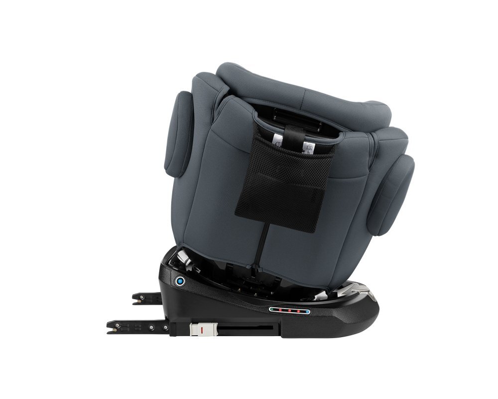 KikkaBoo Scaun auto pentru copii cu ISOFIX I-Felix DarkGreycertificat I-Size 40-150cmR129SPS-protectie impact lateral tetiera reglabila 11 pozitiisezut rotativ5 pozitii inclinare spatarcentura top tetherreductor