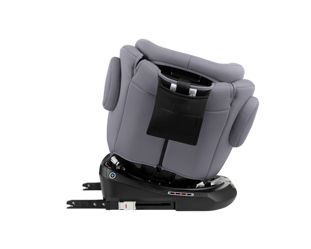 KikkaBoo Scaun auto pentru copii cu ISOFIX I-Felix LightGreycertificat I-Size 40-150cmR129SPS-protectie impact lateral tetiera reglabila 11 pozitiisezut rotativ5 pozitii inclinare spatarcentura top tetherreductor