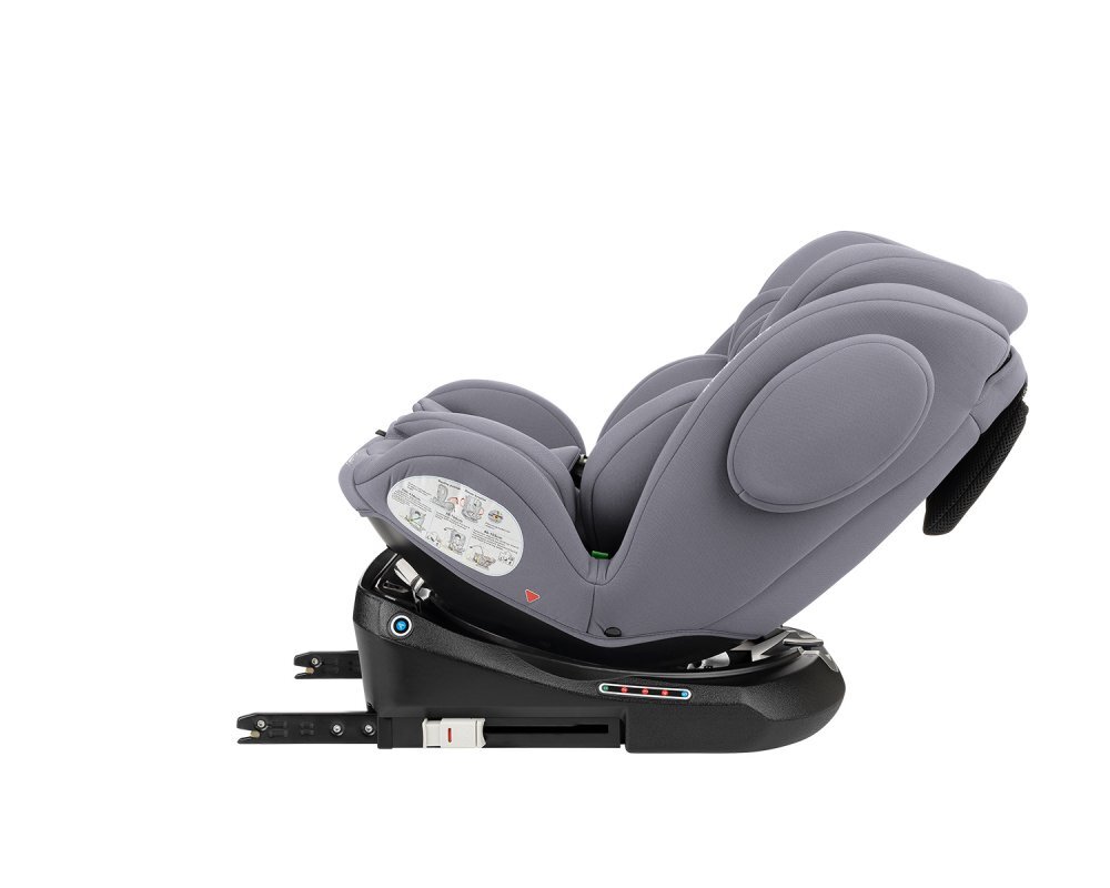 KikkaBoo Scaun auto pentru copii cu ISOFIX I-Felix LightGreycertificat I-Size 40-150cmR129SPS-protectie impact lateral tetiera reglabila 11 pozitiisezut rotativ5 pozitii inclinare spatarcentura top tetherreductor