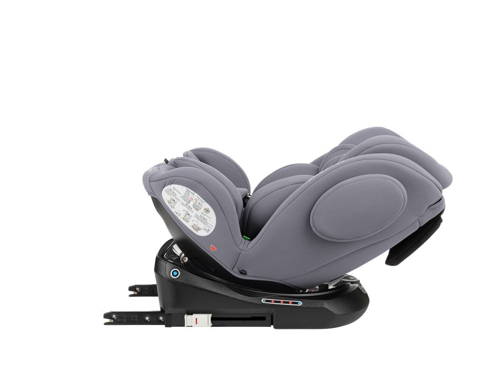 KikkaBoo Scaun auto pentru copii cu ISOFIX I-Felix LightGreycertificat I-Size 40-150cmR129SPS-protectie impact lateral tetiera reglabila 11 pozitiisezut rotativ5 pozitii inclinare spatarcentura top tetherreductor