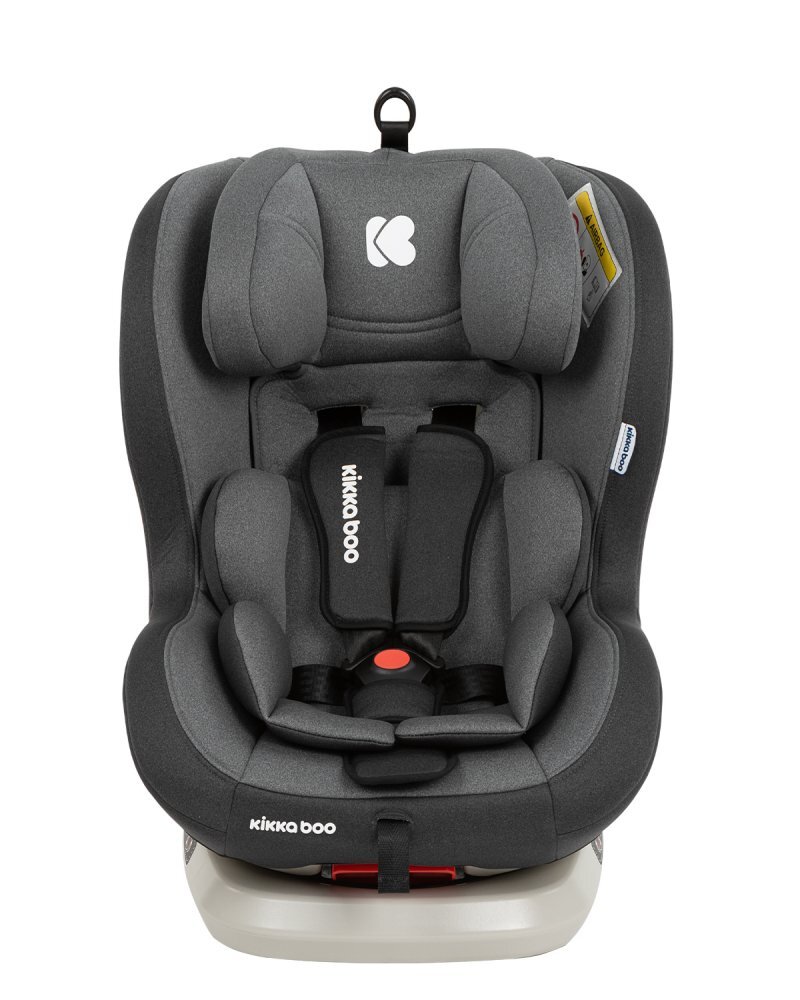 KikkaBoo Scaun auto rotativ cu isofix 0-25 kg Twister Gri