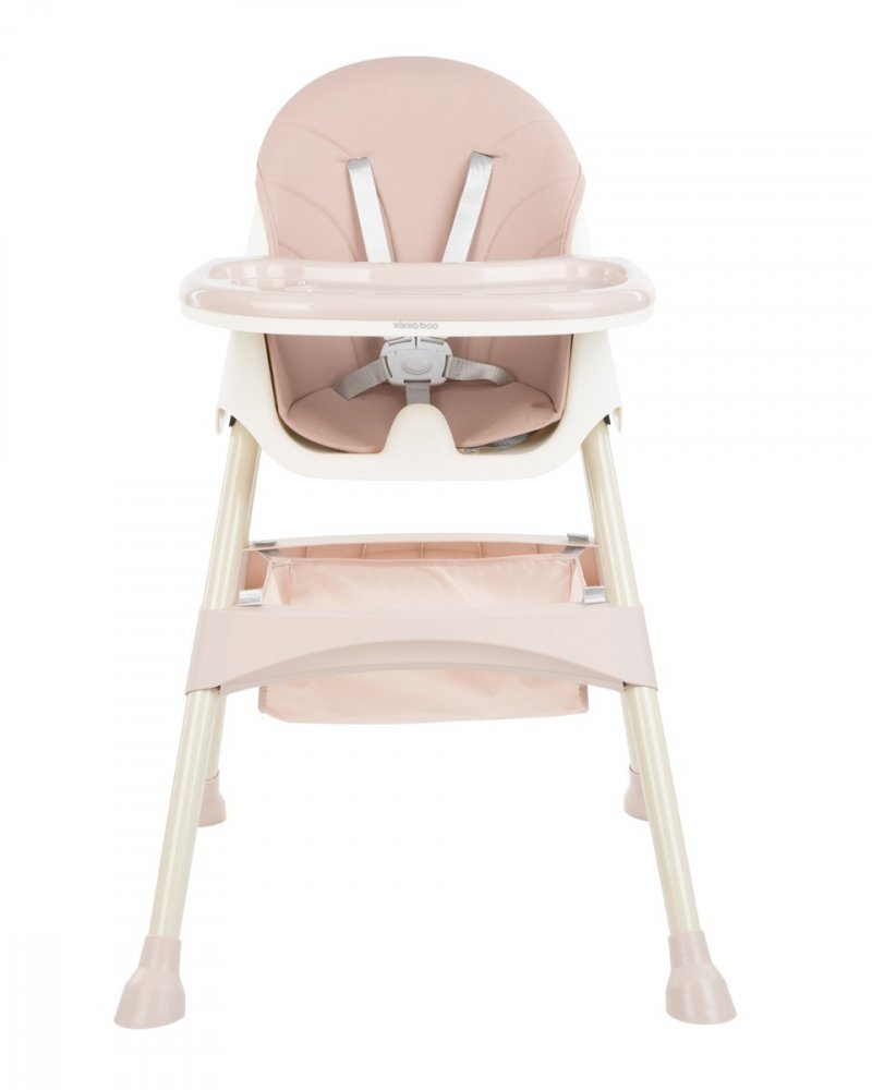 KikkaBoo Scaun de masa 2 in 1 cu picioare pliabile Brie Pink