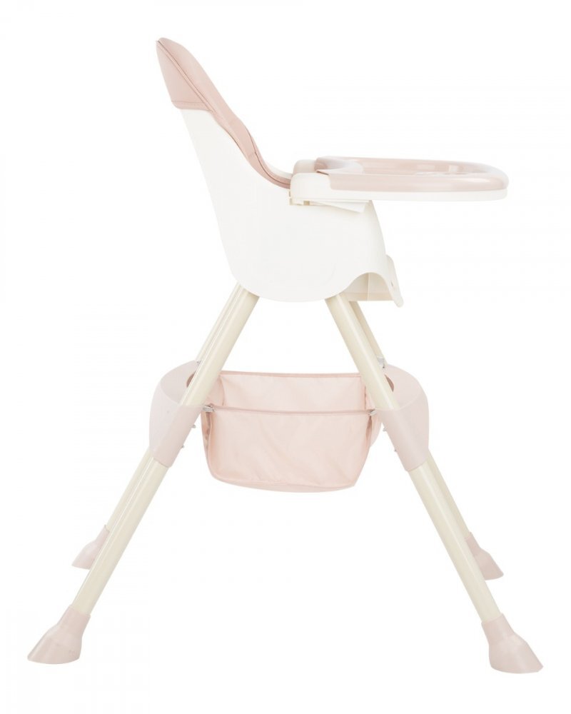 KikkaBoo Scaun de masa 2 in 1 cu picioare pliabile Brie Pink