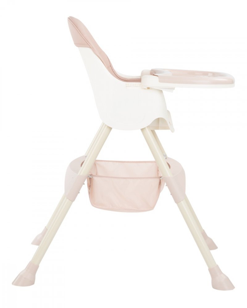 KikkaBoo Scaun de masa 2 in 1 cu picioare pliabile Brie Pink
